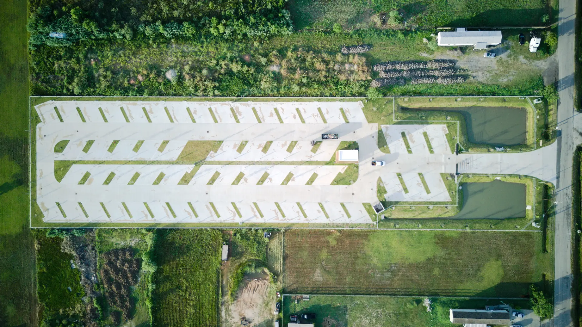 Aerial view of A1 San Leon RV Park in San Leon, Texas